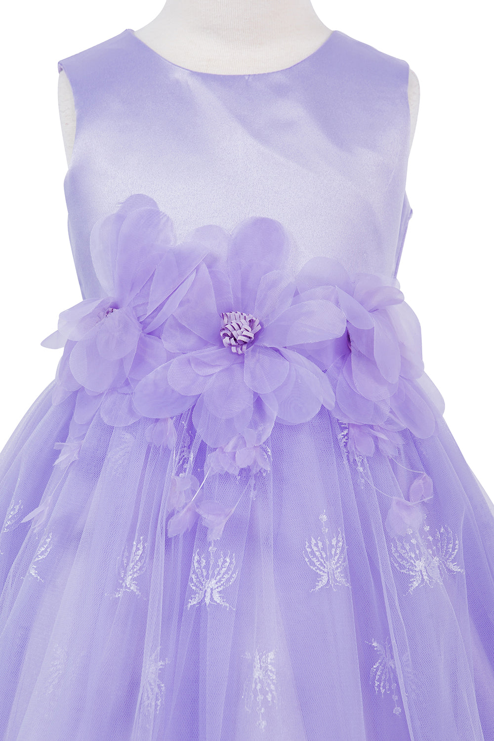 Embroidery Lace Sleeveless Flower Girl Dress by Cinderella Couture USA AS9135