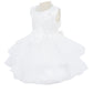 Elegant Sleeveless Lace with Faux Flower Baby Dress by Cinderella Couture USA AS9138B