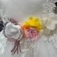 Satin Lace Headband Flower Baby Dress by Cinderella Couture USA AS9139B