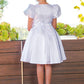 Beautiful Cap Puff Sleeve Flower Girl Dress by Cinderella Couture USA AS9143