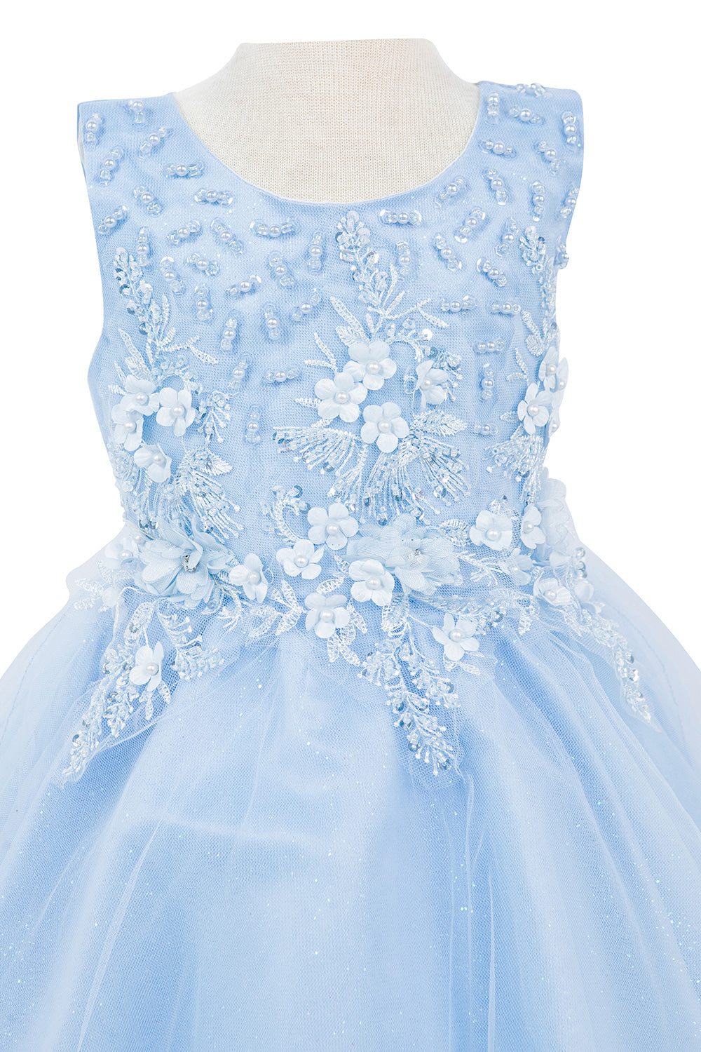 3D Floral Soft Tulle Baby Dress by Cinderella Couture USA AS9148B