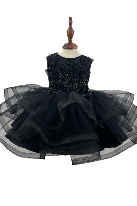 Butterfly Sequin Layered Tulle Baby Dress by Cinderella Couture USA AS9149B