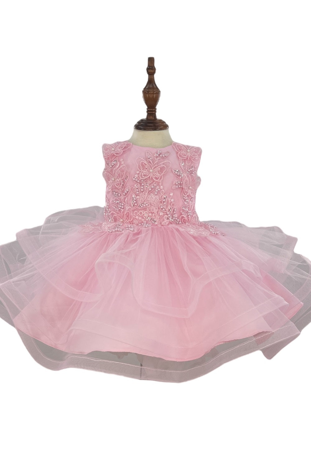 Butterfly Sequin Layered Tulle Baby Dress by Cinderella Couture USA AS9149B