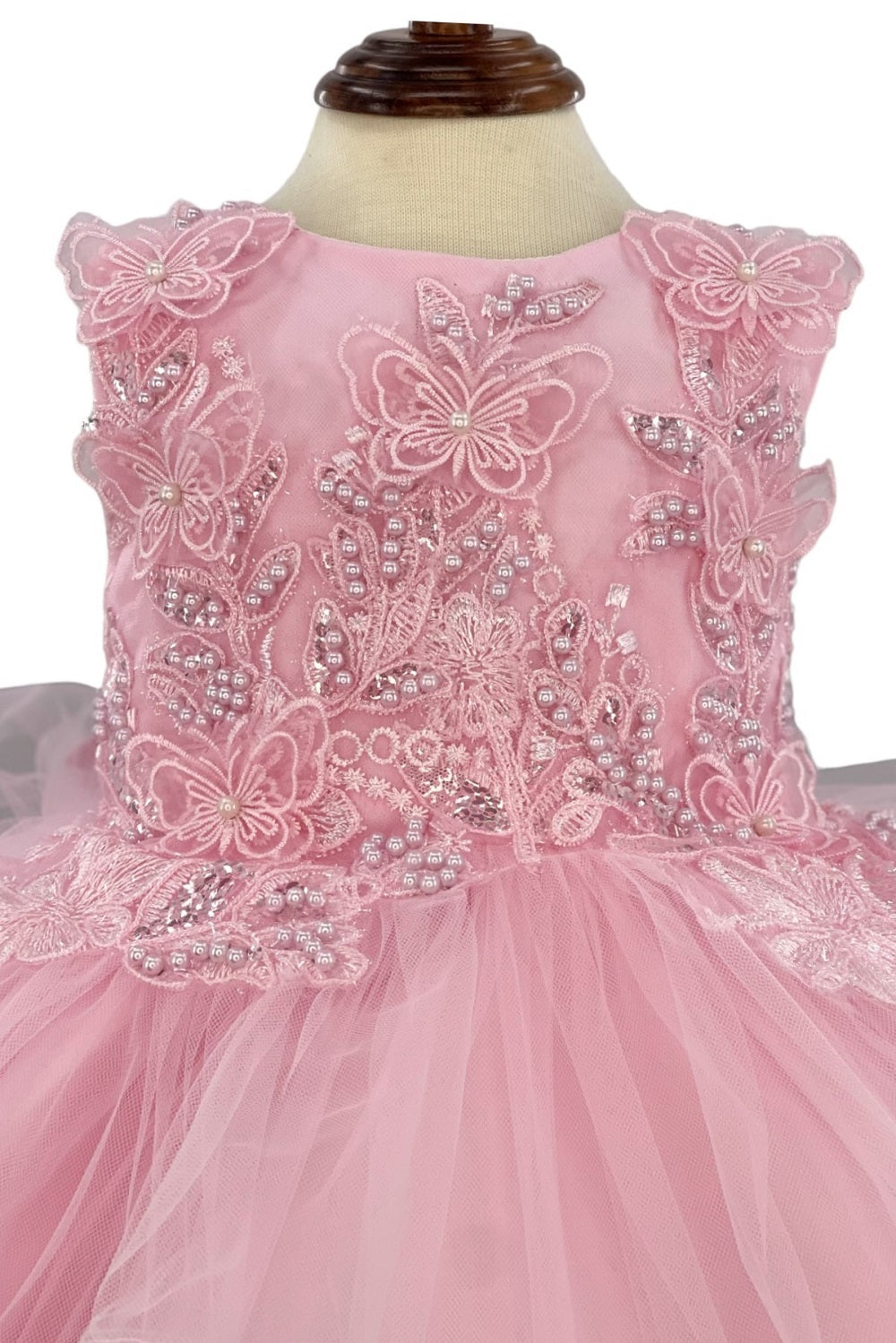 Butterfly Sequin Layered Tulle Baby Dress by Cinderella Couture USA AS9149B