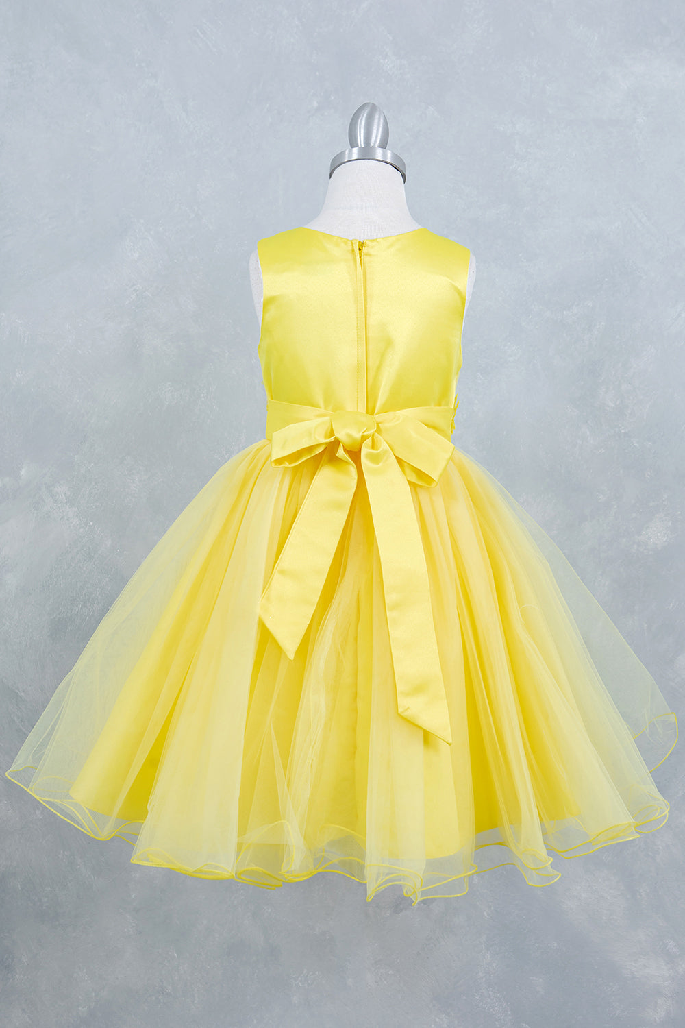 Girls Butterfly Lace Glitter Tulle Flower Girl Dress 2-12 Yellow / 8