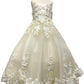 Beautiful Illusion Tulle Flower Girl Dress by Cinderella Couture USA AS9153