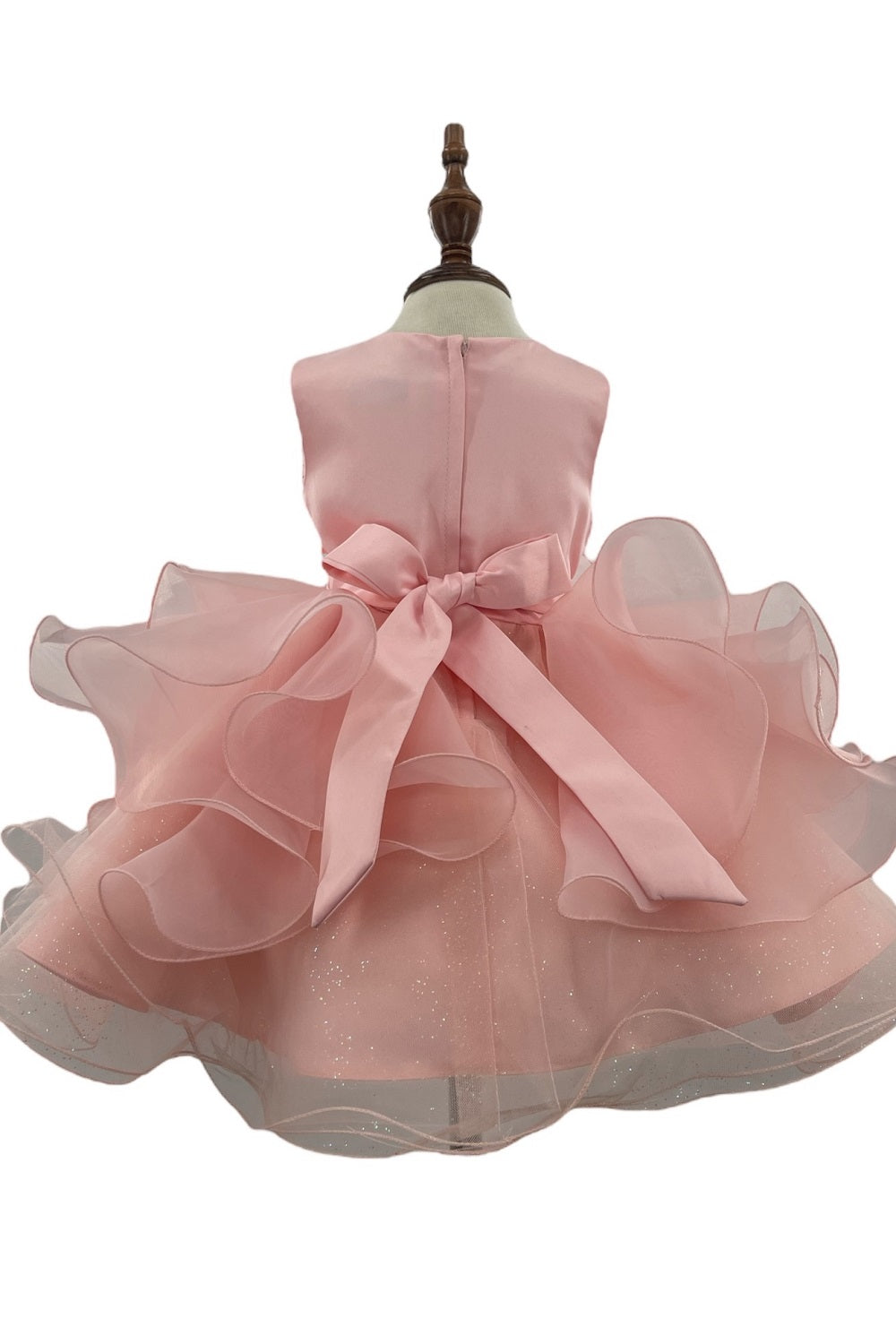 Beautiful Multi Layered Baby Tulle Dress by Cinderella Couture USA AS9155B S / Blush