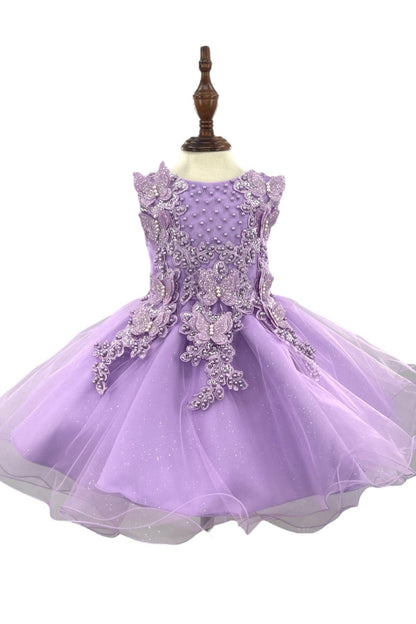 Super Cute Butterfly Tulle Baby Dress by Cinderella Couture USA AS9156B S / Lilac