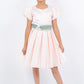 Puff Sleeve Satin Flower Girl Dress by Cinderella Couture USA AS9159