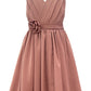 Applique V-Neck Plead Girl Party Dress by Cinderella Couture USA AS9160