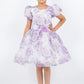 Beautiful Flower Print Organza Girl Party Dress by Cinderella Couture USA AS9163