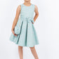 Jacquard Ribbon Sleeveless Jewel Top Girl Party Dress by Cinderella Couture USA AS9165