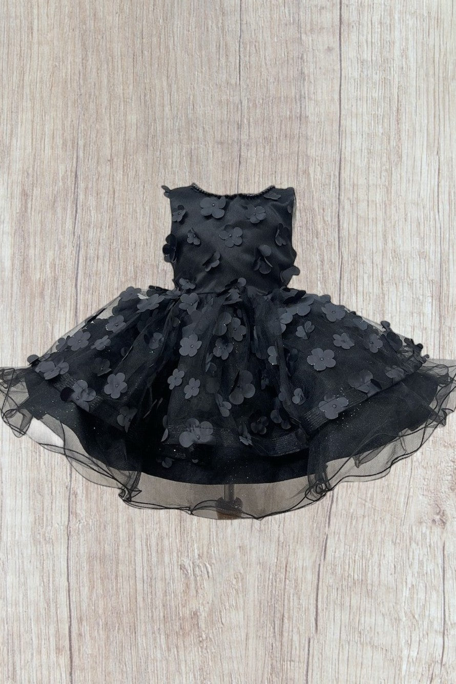 Vestido de comunión para niña con capas de tul y apliques florales de Cinderella Couture USA AS9170B