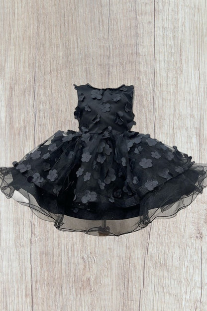 Vestido de comunión para niña con capas de tul y apliques florales de Cinderella Couture USA AS9170B