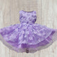 Vestido de comunión para niña con capas de tul y apliques florales de Cinderella Couture USA AS9170B