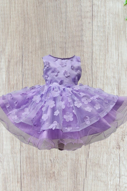 Floral Appliques Layers Tulle Girl Communion Dress by Cinderella Couture USA AS9170B