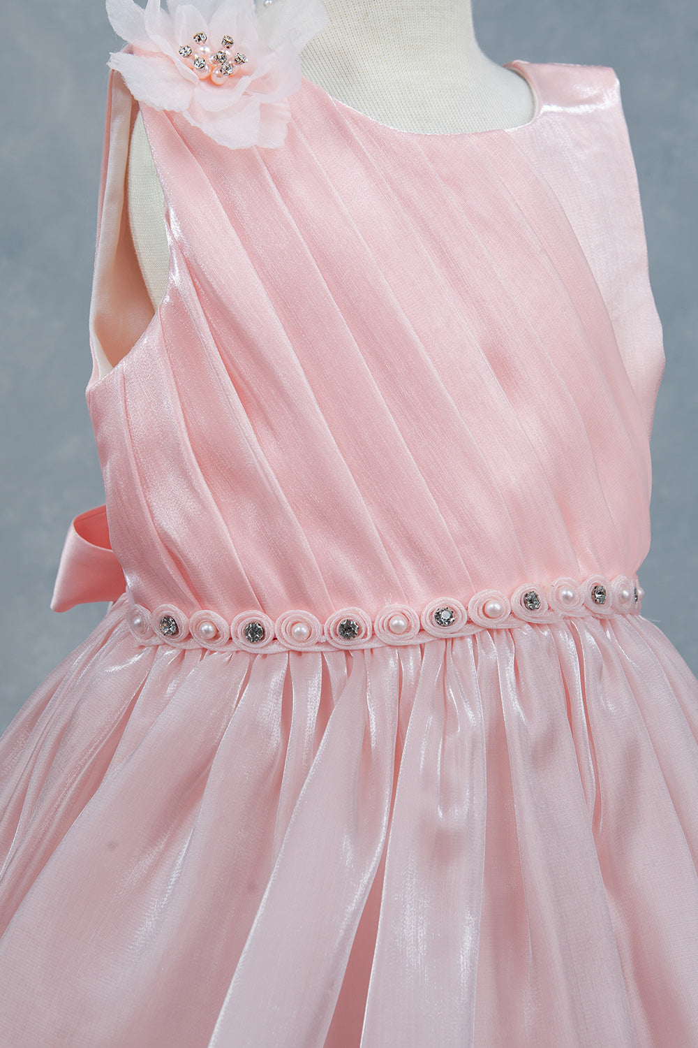 Sleeveless Tulle Petals A-Line Girl Communion Dress by Cinderella Couture USA AS9173B