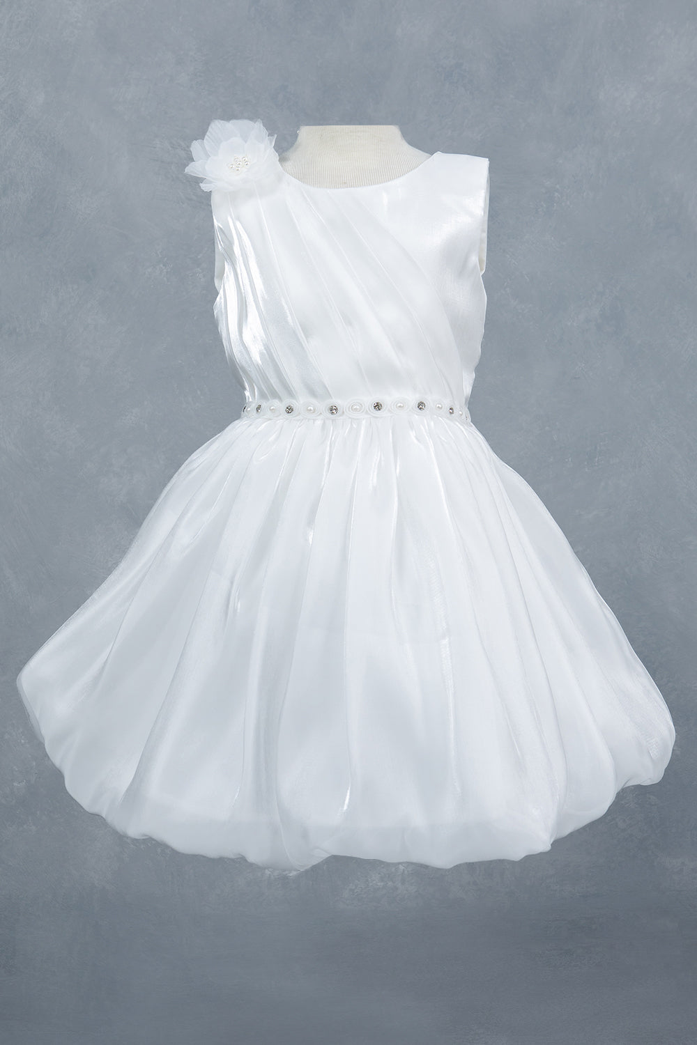 Sleeveless Tulle Petals A-Line Girl Communion Dress by Cinderella Couture USA AS9173B
