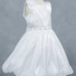 Sleeveless Tulle Petals A-Line Girl Communion Dress by Cinderella Couture USA AS9173B