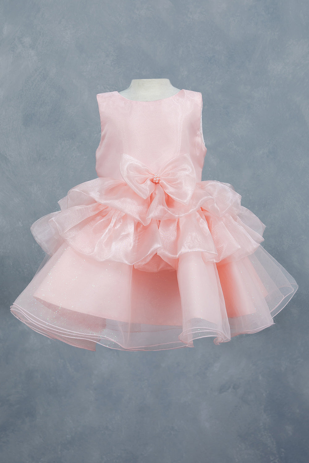 Layers Ruffled Classic Boat Neckline Girl Communion Dress by Cinderella Couture USA AS9174B