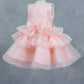 Layers Ruffled Classic Boat Neckline Girl Communion Dress by Cinderella Couture USA AS9174B