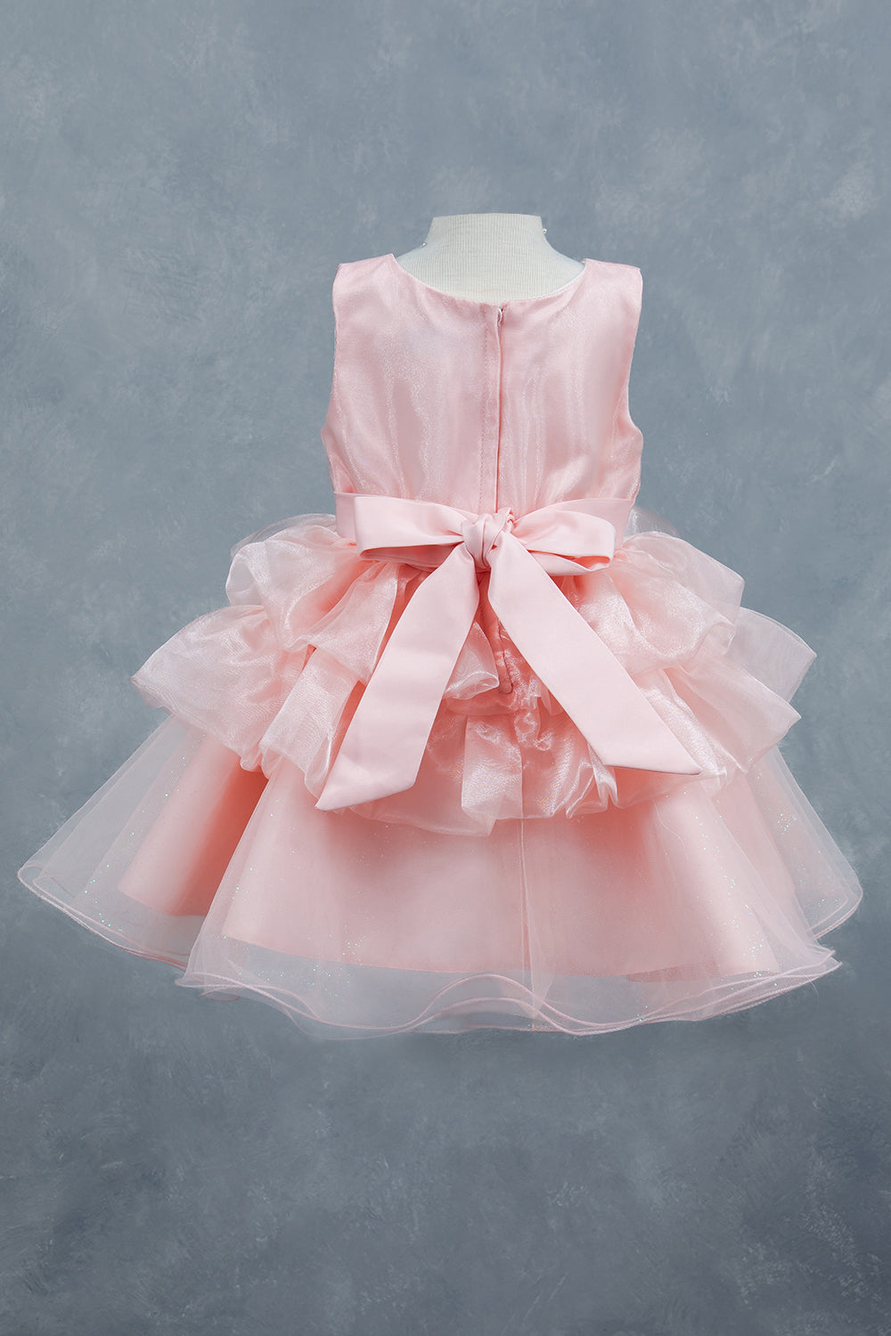 Layers Ruffled Classic Boat Neckline Girl Communion Dress by Cinderella Couture USA AS9174B