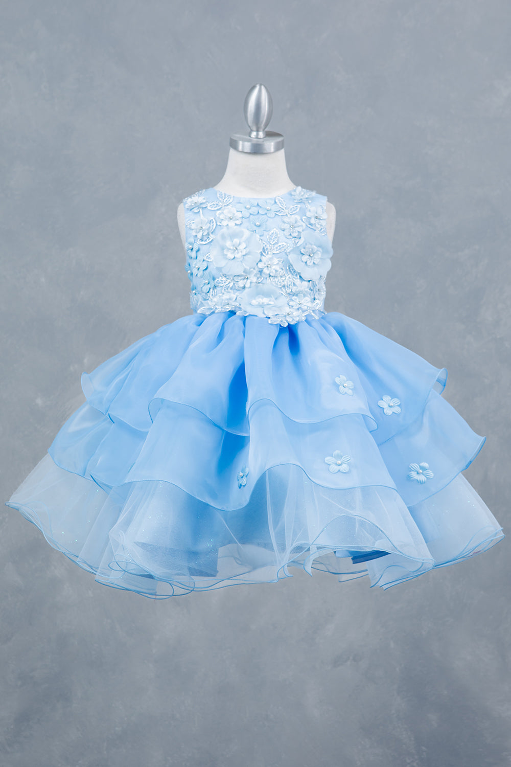 Organza Multi-Layered A-Line Girl Communion Dress by Cinderella Couture USA AS9176