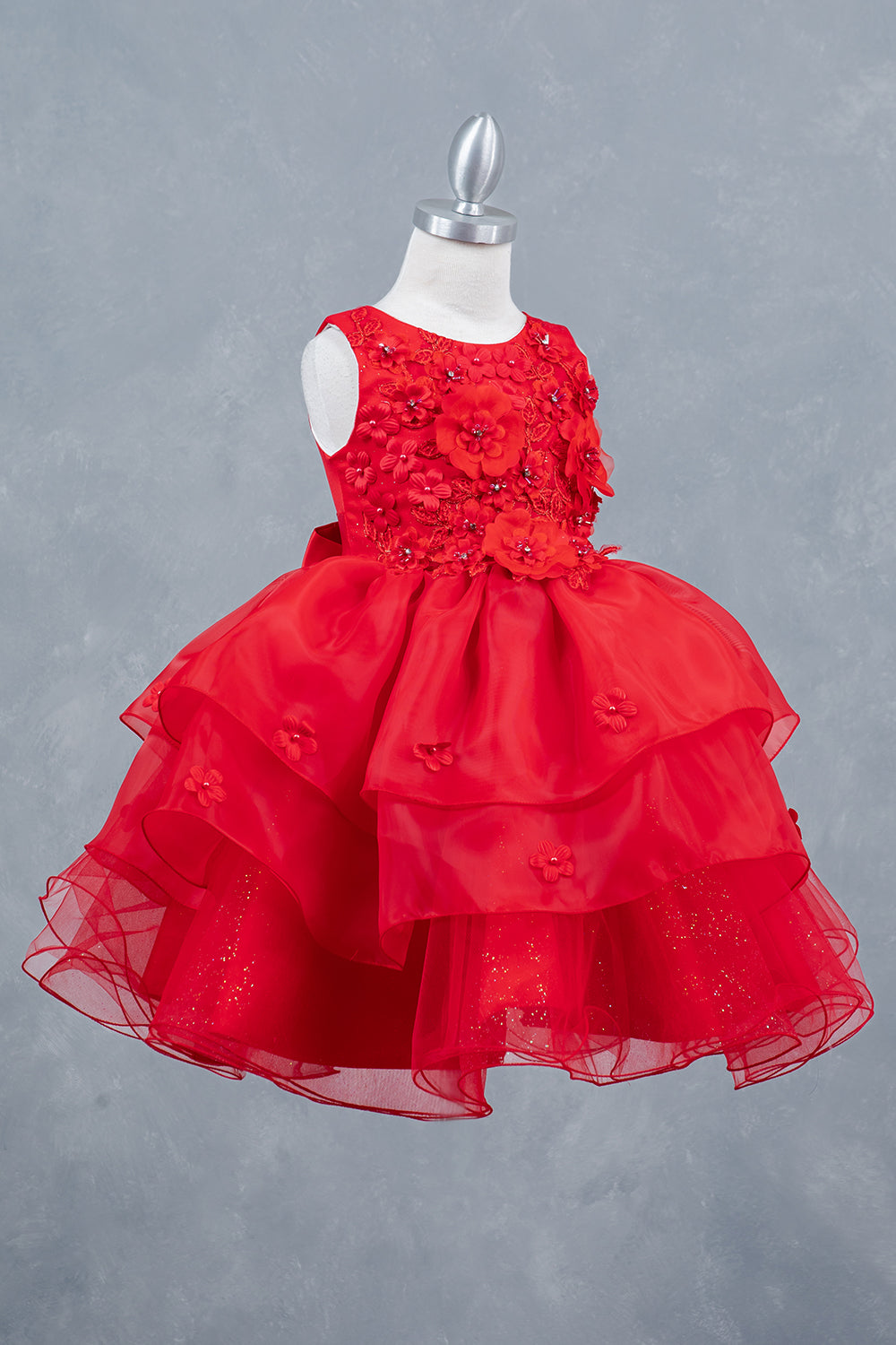 Organza Multi-Layered A-Line Girl Communion Dress by Cinderella Couture USA AS9176