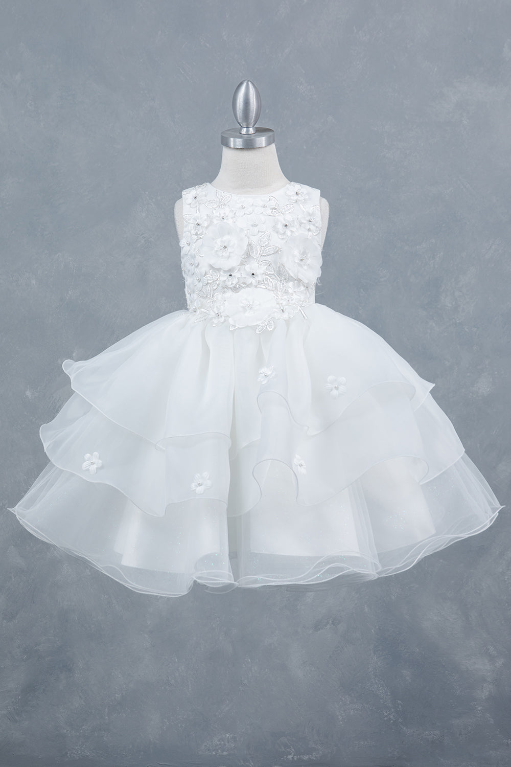 Organza Multi-Layered A-Line Girl Communion Dress by Cinderella Couture USA AS9176