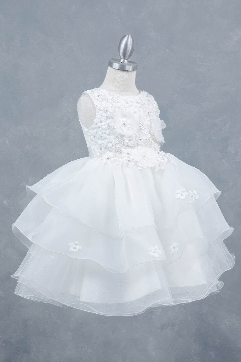 Organza Multi-Layered A-Line Girl Communion Dress by Cinderella Couture USA AS9176