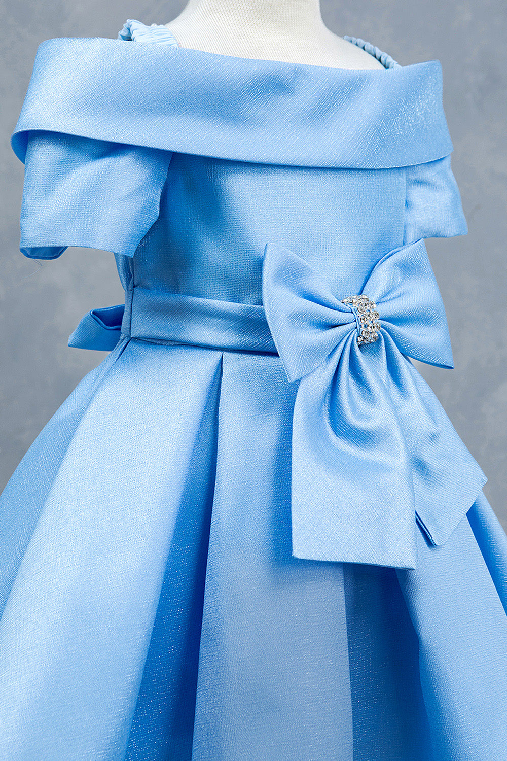 Sparkling Off Shoulder Neckline Girl Communion Dress by Cinderella Couture USA AS9177B