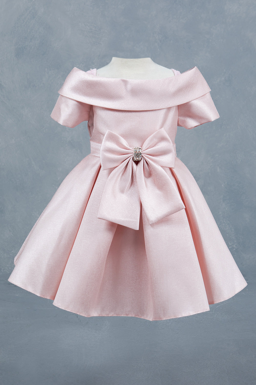 Sparkling Off Shoulder Neckline Girl Communion Dress by Cinderella Couture USA AS9177B