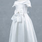 Elegant Classic Off Shoulder Neckline Girl Communion Dress by Cinderella Couture USA AS9177