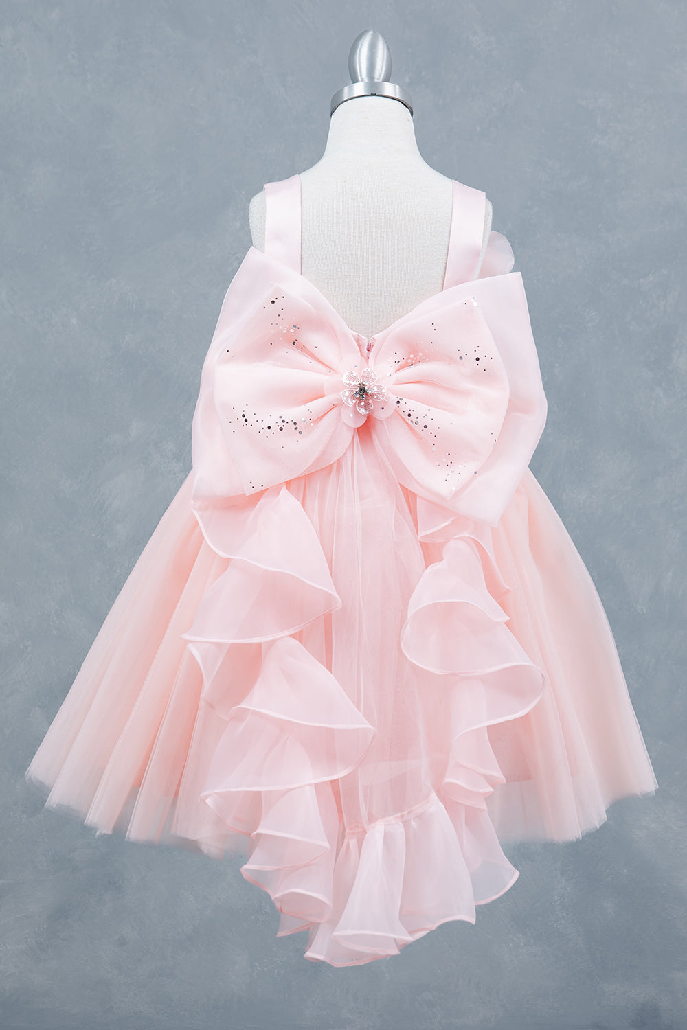 Sequins Layered Tulle A-Line Girl Communion Dress by Cinderella Couture USA AS9178