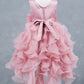 Glitter Sleeveless Ruffled Girl Communion Dress by Cinderella Couture USA AS9179