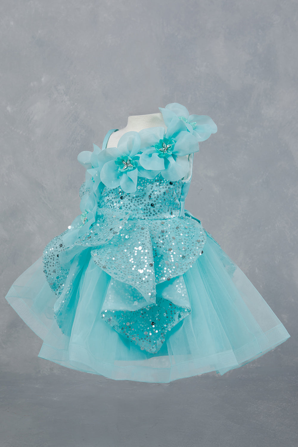 One Shoulder Sparkling Crystal Girl Communion Dress by Cinderella Couture USA AS9181B