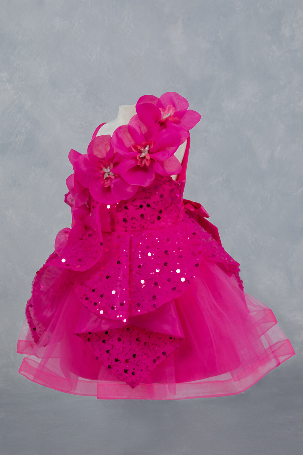 One Shoulder Sparkling Crystal Girl Communion Dress by Cinderella Couture USA AS9181B