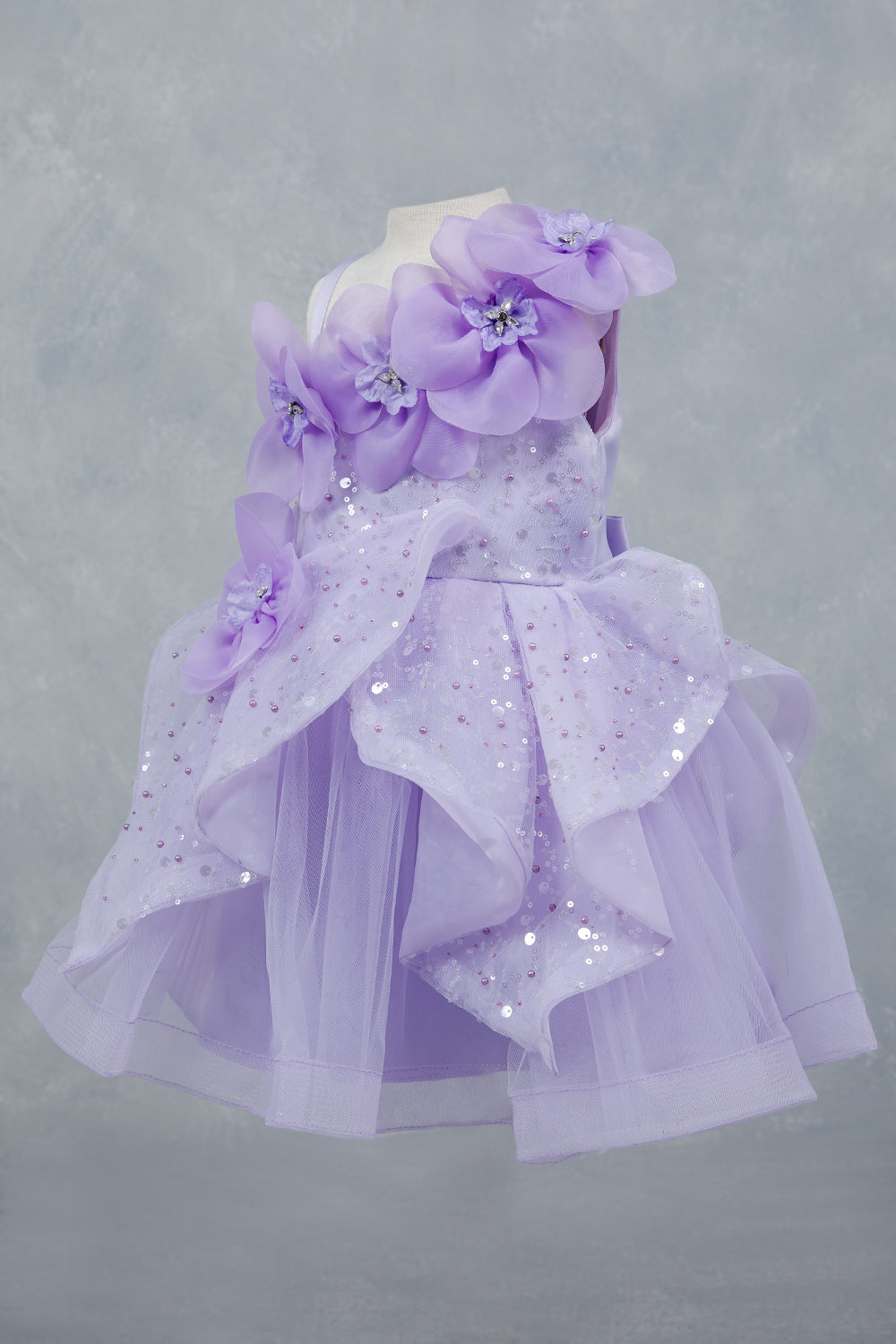 One Shoulder Sparkling Crystal Girl Communion Dress by Cinderella Couture USA AS9181B