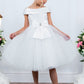 Adorable Off The Shoulder Neckline Girl Communion Dress by Cinderella Couture USA AS9200