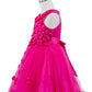 3D Floral Sleeveless Flower Girl Dress by Cinderella Couture USA AS9219