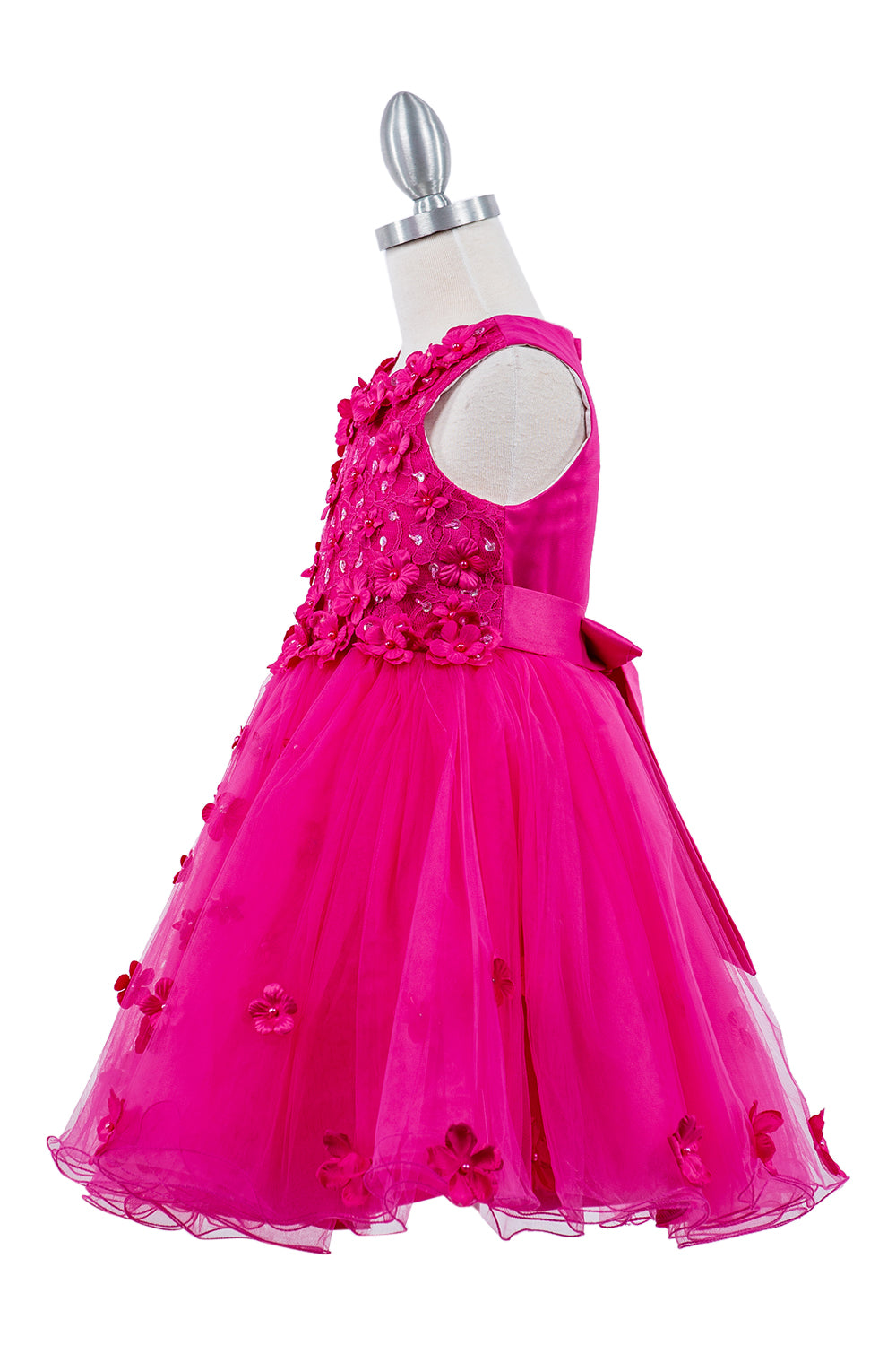 3D Floral Sleeveless Flower Girl Dress by Cinderella Couture USA AS9219