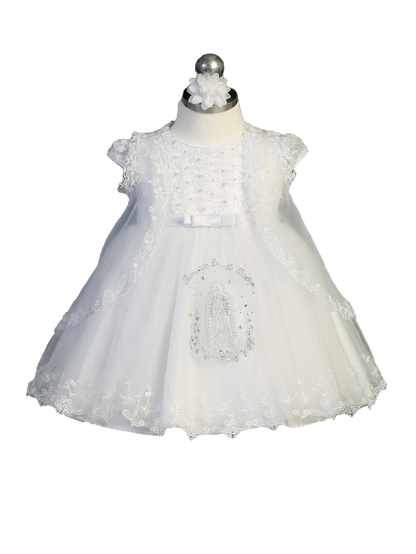 Flower Girl Cape Sleeved Embroidered Bodice Dress by TIPTOP KIDS - AS2358