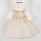 Teddy Bear with Beaded 3D Appliques Girl Communion Dress by Cinderella Couture USA ASBR-8111
