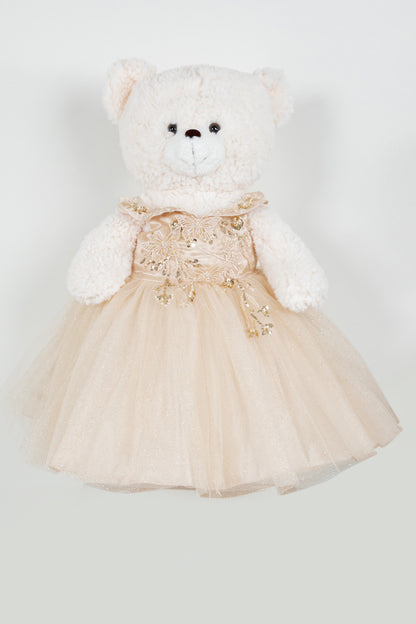 Teddy Bear with Beaded 3D Appliques Girl Communion Dress by Cinderella Couture USA ASBR-8111
