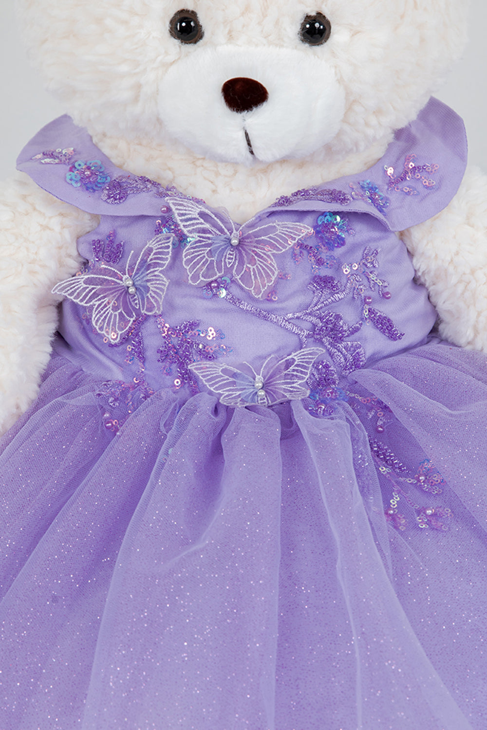 Teddy Bear with Beaded 3D Appliques Girl Communion Dress by Cinderella Couture USA ASBR-8111
