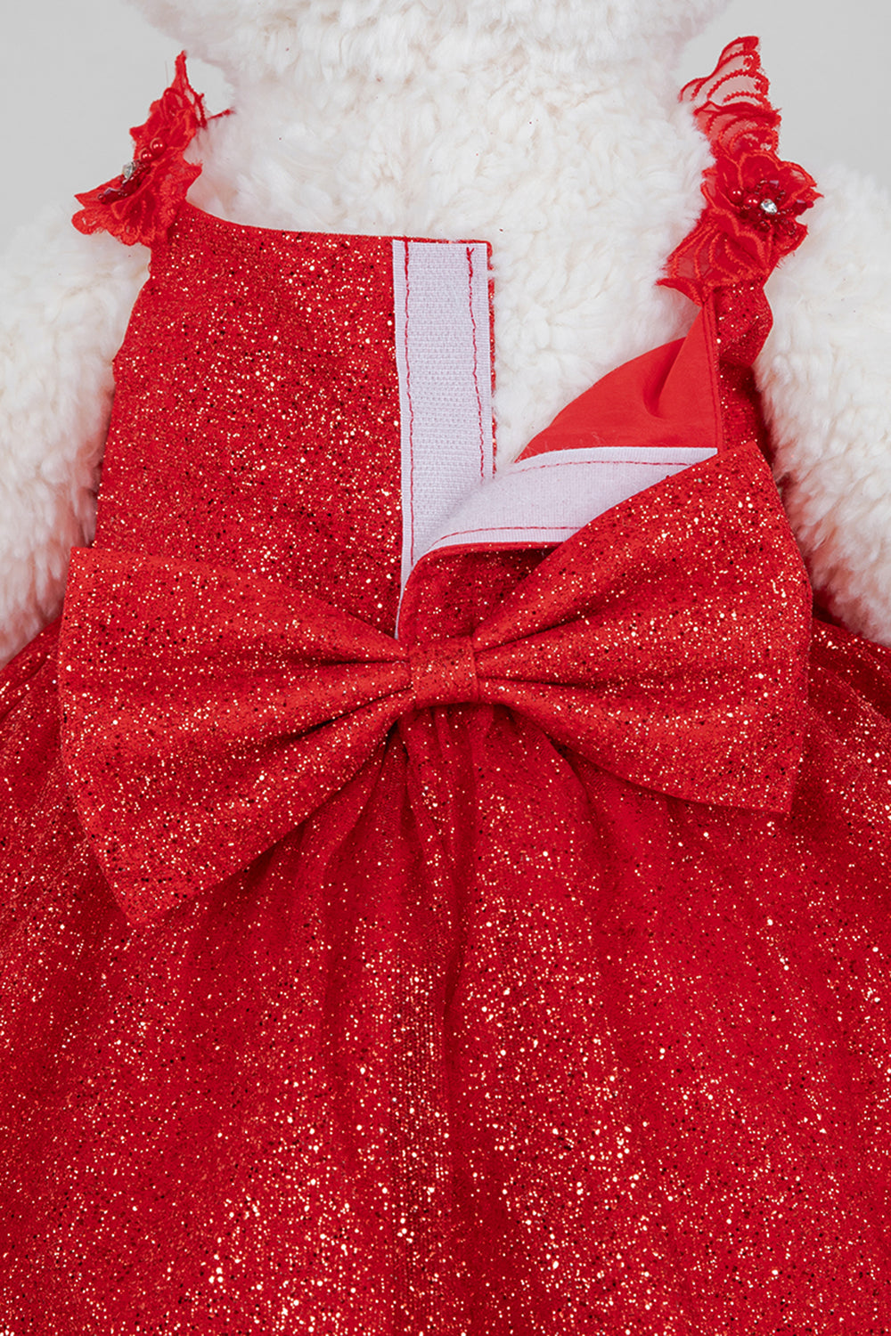 Teddy Bear V-Neckline Tulle Girl Communion Dress by Cinderella Couture USA ASBR-8270