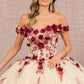 3-D Embroidery Off Shoulder Quinceanera Dress by GLS by Gloria - GL3105