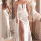 Satin Strapless V-Neckline Bridal Dress by Ladivine CDS441W