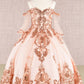 Glitter Spaghetti Sweetheart Neckline Kids Dress by Elizabeth K - GK104