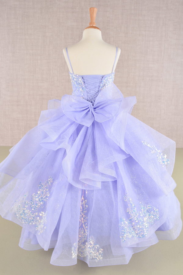 Glitter Spaghetti Strap A-Line Kids Dress by Elizabeth K - GK106